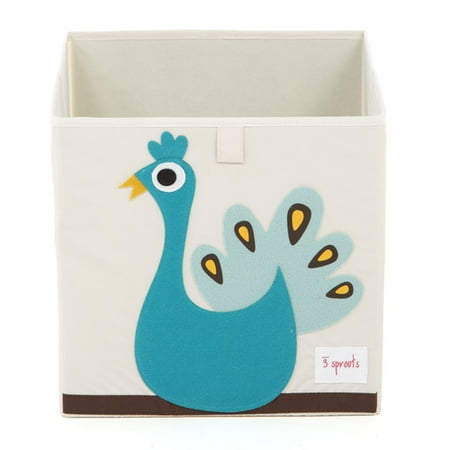 3 Sprouts Peacock Storage Cube