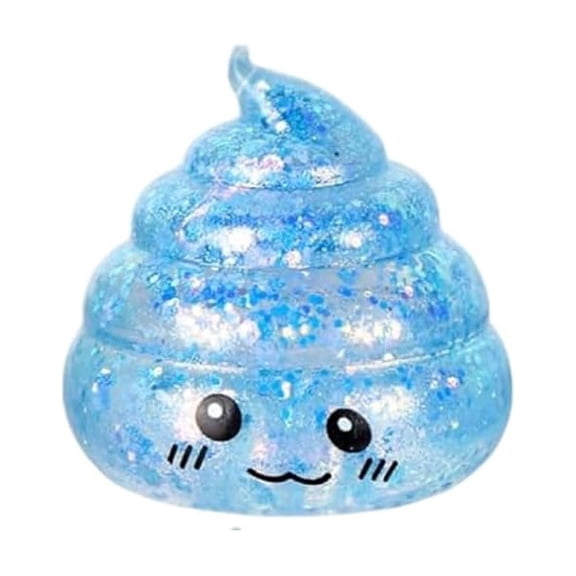 Large Dumpling Stress Ball, Sensory Fidget Toy for Anxiety Relief, Soft Gel Ball, Cute Simulation Toy, Desk Decor, Office Gadget, Blue Color