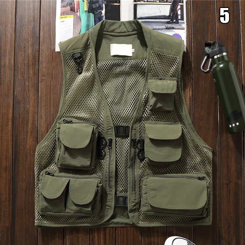 Details about   Multi‑Tool Quick‑Dry Vest Breathable Oxford Cloth Buoyancy Fishing Life Jacket 