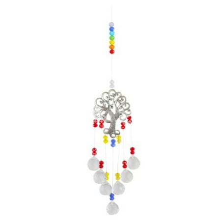 

Ksruee Garden Hangings - Rainbow Makers with Crystal Ball Prisms - Hangings Chandelier Crystals Prisms - Tree of Life Wind Chimes for Outdoor Home Room