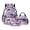 Purple-Cat Paw, variant on Kuiaobaty Dinosaur Bone Print Backpack Set with Lunch Bag for Kids 17 Inch Backpack and Pencil Case with Zipper Reusable Insulated Lunch Box and Pencil Pouch for School Camping