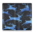 thumbnail image 2 of PVC Leather Car Document ID Holder with Multiple Pockets Protective Organizer Blue Glowing Deer, 2 of 8