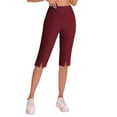 thumbnail image 6 of Hurxie High Waisted Leggings for Women Tummy Control Soft Yoga Pants Womens Gym Workout Running Leggings Wine,S, 6 of 7