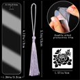 thumbnail image 2 of Blank Acrylic Bookmark Set, Clear Acrylic Blank Bookmark, Colorful Tasseland Painting Flower Style, 2 of 5