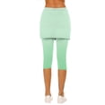 thumbnail image 4 of Womens Yoga Shorts Women's Summer Fashion Vacation Two Piece Underpants Skirt Sports Yoga Pants Biker Shorts Women Mint Green M, 4 of 6