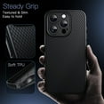 thumbnail image 3 of JETech Grip Case for iPhone 15 Pro 6.1-Inch, Soft TPU Slim Fit Protective Phone Cover with Camera Lens Full Protection, Shockproof (Black Titanium), 3 of 5