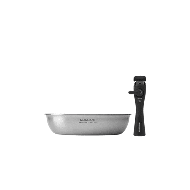 Roebenhoff Goodhands Poêle à Sauter en Acier Inoxydable 316Ti 26 cm (*Multi Poignées Incluses)
