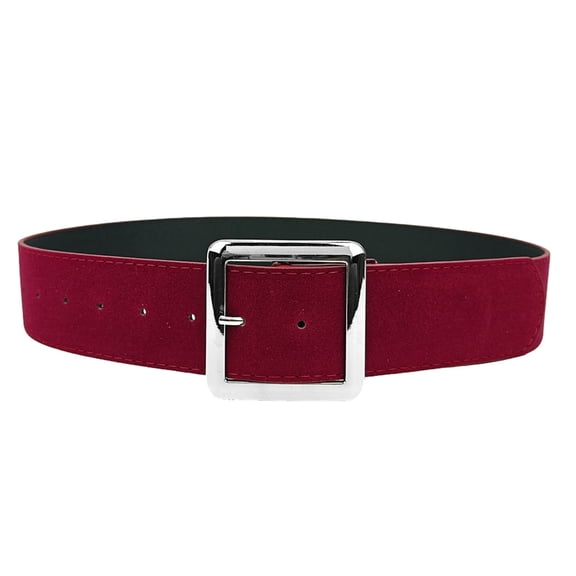 Yokua Fashionable Wide Faux Leather Waist Belt for Dresses Coats with Square Buckle