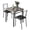 Grey, variant on 3-Piece Dining Table Set for 2,Kitchen Table with Upholstered Padded Chairs,29.1" Rectangular Breakfast Nook Table Set for Small Spaces, Apartment