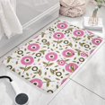 thumbnail image 3 of Pioneer Flower Floral Print Flannel Non Slip Door Rugs,Washable Door Mats Indoor,Decorative Door Mats,Dirt-Resistant and Absorbent Doormat for Entrance,Bedroom,Kitchen,Bathroom,23.5"x16", 3 of 5