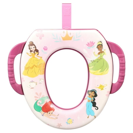 Disney Princess Soft Potty Training Seat with Hanging Hook for Toddlers, Fits Standard Toilets