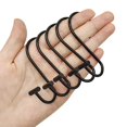 thumbnail image 1 of Anillos para ganchos para cortina de ducha,Juego de 24 ganchos de ducha de metal inoxidable para cortina de ducha,Anillos negros para cortina de ducha en forma de S para baño, 1 of 5