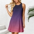 thumbnail image 2 of Levmjia Women's Summer Sleeveless Tank Dress Casual Gradient Color Block O Neck A Line Mini Dress with Side Pockets Loose Fit Stretchy Bodycon Sundress Daily Wear, 2 of 6