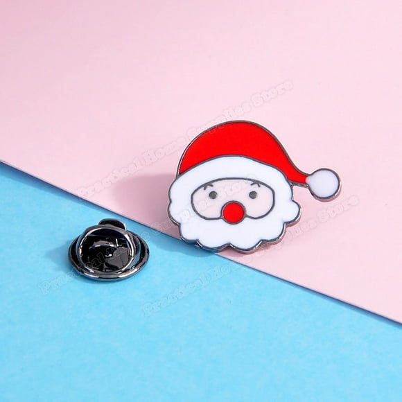Broche de Navidad de dibujos animados Kawaii Santa Claus muletas alce Mueco de nieve sombrero copo de nieve Pins Insignes para mujeres Nio Regalo de Cumpleaos de Navidad