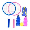 thumbnail image 3 of yotijay Badminton Set for Kids Badminton Play Set with Shuttlecock Gift Sturdy Badminton Blue and Pink, 3 of 9