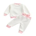 thumbnail image 4 of Toddler Girl Fall Clothes Long Sleeve Leopard Print Heart Pattern Pullover Tops and Pants Set Kid 2Pcs Outfit, 4 of 7