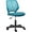Turquoise, variant on Yaheetech Adjustable Armless Office Chair Mid Back Swivel Computer Chair , Black