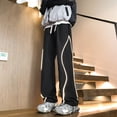 thumbnail image 2 of Men's Retro Casual Sweatpants with Reflective Strip for Outdoor Cycling and Comfort Comfortable Sweatpants for Men Relaxed Fit Pant, 2 of 6
