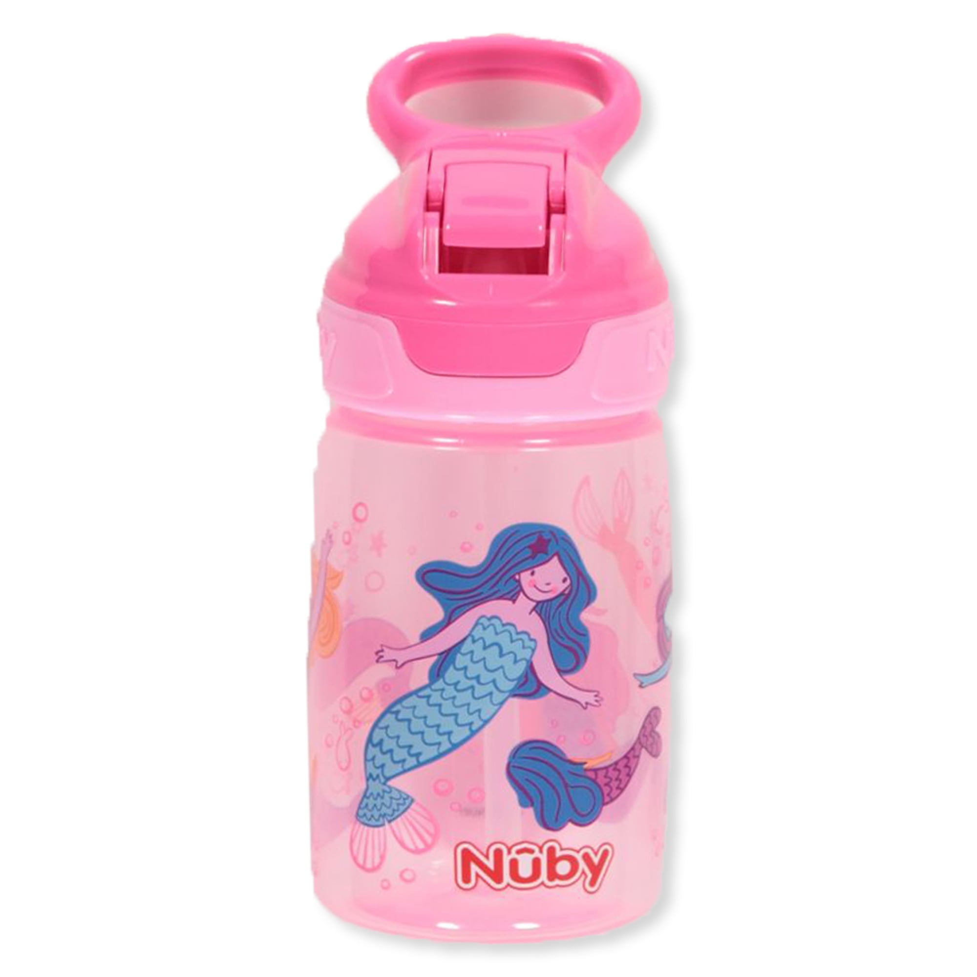 Nuby Baby Boys' 12 Oz. Flip Spout Water Bottle Canteen Color: pink Size: one size