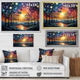 thumbnail image 4 of Designart "Colorful Palm Trees composition IV" Abstract Landscape Floater Framed Canvas Print, 4 of 7