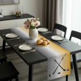 thumbnail image 2 of Yellow Gray Ombre Table Runner 72 Inches Long, Black Hockey Sticks Minimalist Style Kitchen Coffee Dining Table Decoration for Home Party Birthday Wedding Home Decor 13x72 Inches, 2 of 8