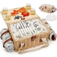 thumbnail image 1 of Canasta de picnic HappyPicnic para 4 con mesa, manta y bolsa para vino, 1 of 9