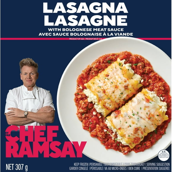 By Chef Ramsay Lasagna with Bolognese Meat Sauce, 10.84 oz Bowl (Frozen), GR Lasagna