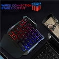 thumbnail image 4 of Teclado Para Juegos Con Cable Teclado Mecánico De Operación Con Una Sola Mano Con Retroiluminación Teclado De Juego Con Cable Usb De 35 Teclas Para Videojuegos De Computadora Noticed EL009157-00, 4 of 6