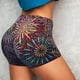 thumbnail image 4 of Fotbe Fireworks2 Shorts Sin Costuras – Shorts Deportivos de Cintura Alta para Mujer, Elásticos para Gimnasio, Yoga, Running o Ciclismo-Large, 4 of 8