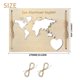 thumbnail image 3 of Regalo De Dinero Del Mapa Mundial Mapa del mundo de madera, regalo de dinero, 27x19cm, regalos para recién casados, creativos para la novia y el novio, 3 of 7