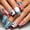 C, variant on Nail Art 24PCS, Independence Day Themed Press On Nails, Flag Pattern Fake Nails, Short Square Glue On Nail Tips for Women, Easy Application and Removal