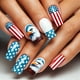 thumbnail image 2 of Uñas postizas con la bandera del Día de la Independencia, 24 unidades, 2 of 4