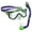 Translucent Violet Lime, variant on Rapido Boutique Collection Clareza Junior 180° Panoramic View Anti-Leak Anti-Fog Kids Snorkel Mask Set Combo Kit - Silicone Mask and Dry Snorkel Set for Youth and Junior Snorkeling and Swim Gear