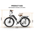 thumbnail image 3 of Electric Bike, Electric Fat Bike, All Terrain Bike 750w Powerful Motor with Shimano 7-Speed Transmission,36V 10Ah Car Quality Removable Battery, 26''Fat Tire Ebike 25MPH Snow Beach Adulte-Bicycle, 3 of 9