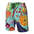 thumbnail image 5 of Kll Vegetable Men'S Casual Summer Beach Shorts Hawaiian Shorts With Pockets-Small, 5 of 9
