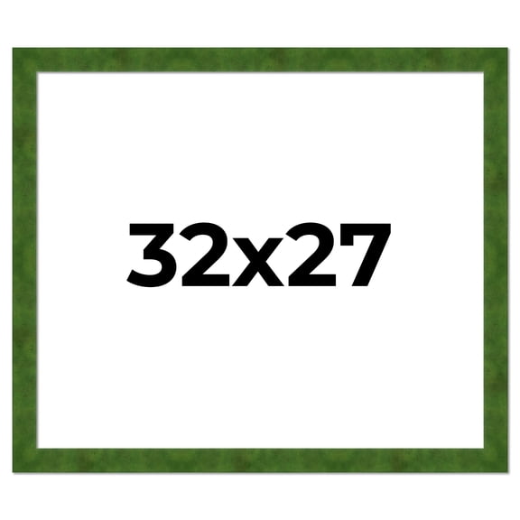 32x27 Frame Green Burl Solid Wood Picture Frame | 1.75 Inches Moulding Width | Interior Frame Depth