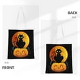 thumbnail image 3 of DouZhe Reusable Grocery Bags, Vintage Pumpkin Skull Black Cats Lightweight Polyester Canvas Cloth Tote Bag for Travle Gym Shopping School, 15" x 16", 3 of 7