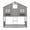 Gray, variant on URTR Twin Over Twin House Bunk Bed with Frame, Roof, Windows, Windows Box and Small Door, Twin Size Floor Bunk Bed with Ladder and Safety Guardrails, Pink White