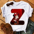 thumbnail image 1 of Disney Fashion Minnie Letter 100% Cotton T-shir Women Casual Top High-Quality Print Summer New Mickey Mouse Tee Free ShippingXL Gao Jinjia LED, 1 of 2