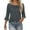 Gray, variant on aidice Shirts for Women Casual Round Neck 3/4 Length Sleeve Ruched Comfy Fitting Solid Color Tee Shirts