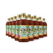 Healing Noni - RAW (Unpasteurized) Organic Hawaiian Noni Juice - 12 Pack of 32oz Glass Bottles