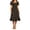 *Black, variant on VBVC Women's Smocked Square Neck Floral Midi Dress , Ladies' Short Puff Sleeve Tiered Dress , Summer Casual A-Line Dress For Women, M-4XL