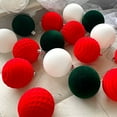 thumbnail image 3 of 16 Pcs Velvet Christmas Balls Hanging Ornaments Set, 2.4" Shatterproof Plastic Flocked Christmas Tree Balls Xmas Decorations Festival Holiday Party Decor, 3 of 9