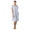 Bright White Ditsy, variant on Aria 100% Cotton Raglan Sleeve Smocked Neck Sleepwear Gown, Sizes XS-5X