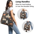 thumbnail image 2 of 5 Pack Foldable Shopping Bag,Autumn Halloween Scene Pattern Reusable Grocery Bags with Pockets,Large Reusable Tote Bags with Handles Waterproof & Lightweight, 2 of 6
