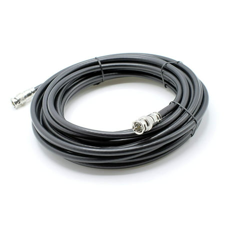 THE CIMPLE CO - BNC Cable, Made in the USA, Black RG6 HD-SDI and SDI Cable (with two male BNC Connections) – 75 Ohm, Professional Grade, Low Loss Cable – 30 feet