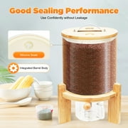 Peakora Bamboo Cereal Dispenser Cereal Containers Storage Cereal Dispenser for Pantry Organization and Storage Organization and Storage Natural
