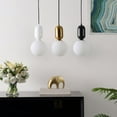 thumbnail image 4 of SAFAVIEH Amagiri LED Assorted Glass Pendant Light with White Shade, Set of 3, 4 of 17