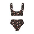 thumbnail image 5 of Daiia Bulldog with Sunglasses Women's Bikini Set Two Piece Swimsuit High Waisted Bikini Adjustable Straps Bikini Perfect for Beach, Pool, and Summer Vacation-Small, 5 of 9