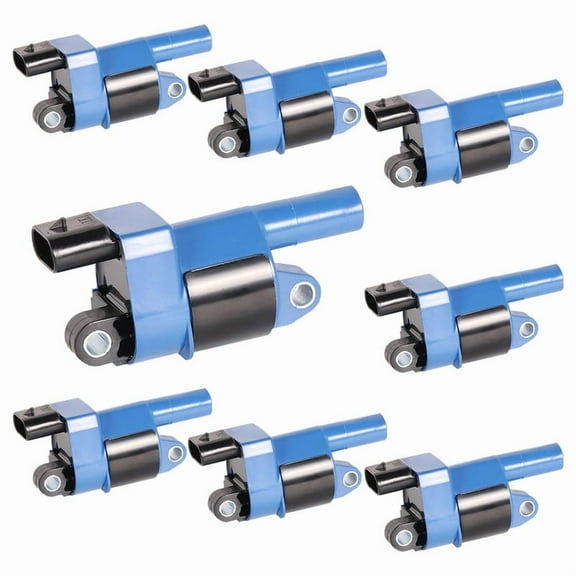 ISA Set of 8 Round Ignition Coil 5.3 V8 For Chevy GMC Silverado Suburban Tahoe Escalade Corvette Yukon Sierra Savana SS SSR 2008 2009 2010 2011 2012 2013 2014 2015 2016 2017 Replacement for UF414